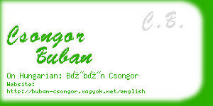 csongor buban business card